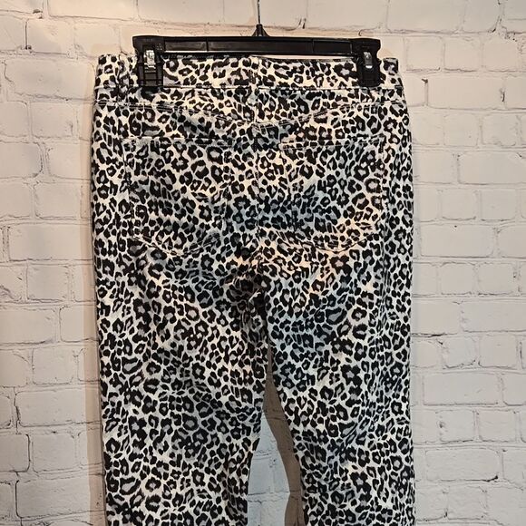 White House Black Market skinny ankle leopard print jeans size 2 - Picture 6 of 9